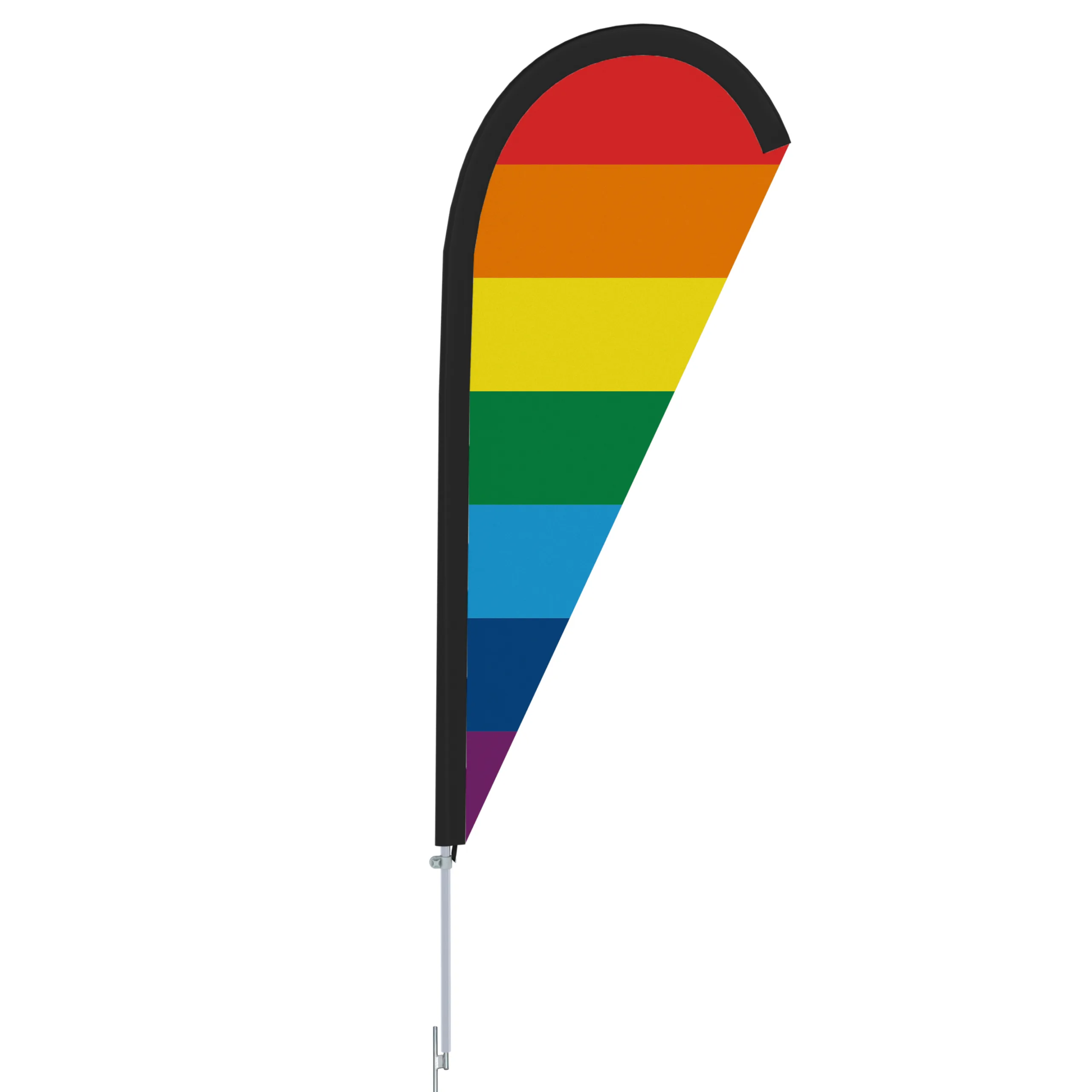 Beachflag mit Regenbogen