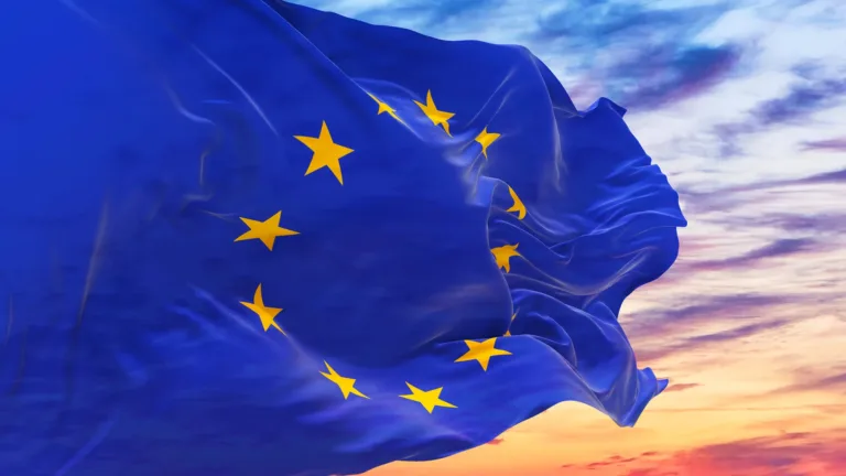 EU Flagge im Fokus