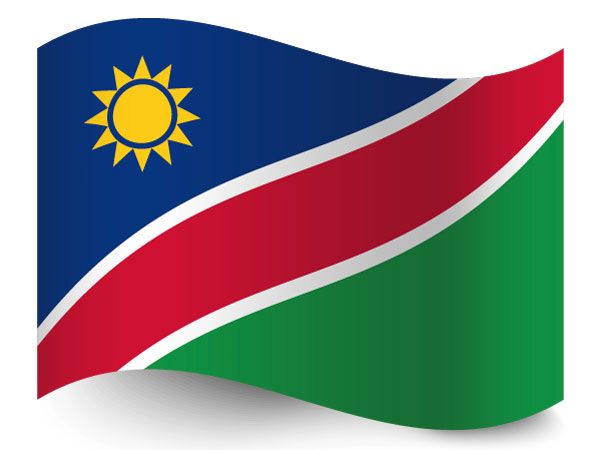 Fahne von Namibia