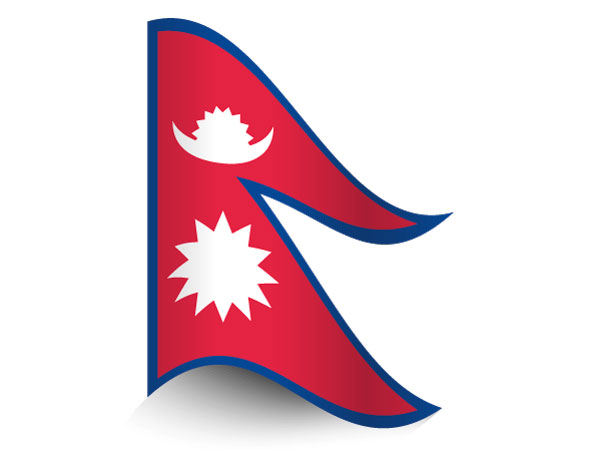 Fahne von Nepal