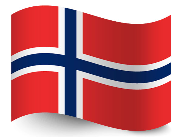 Fahne von Norwegen