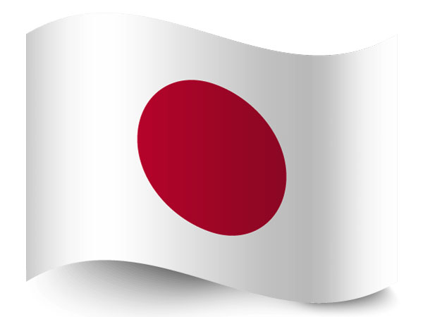 Die Flagge von Japan