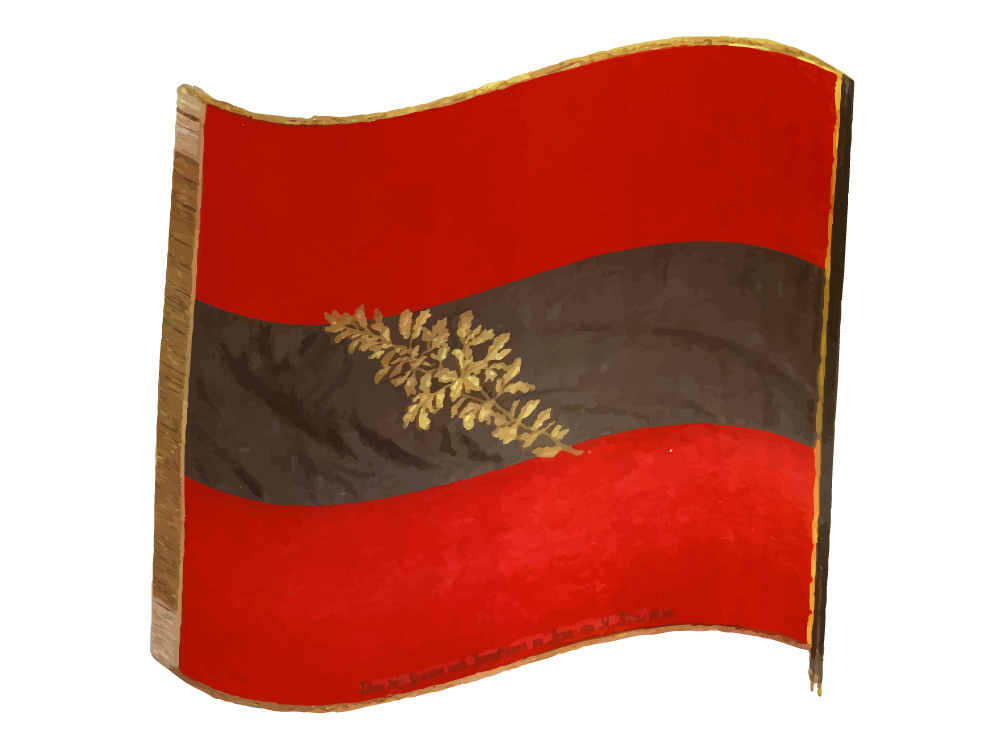 Die Flagge der Jenaer Urburschenschaft (Grafik nach historischer Vorlage)