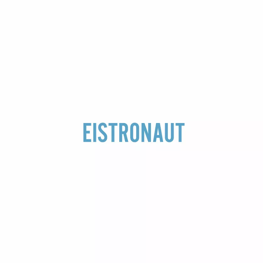 Logo "Eistronaut", responsiv, nur Schriftzug