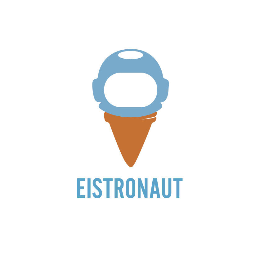 Logo "Eistronaut", responsiv, mittelgroß