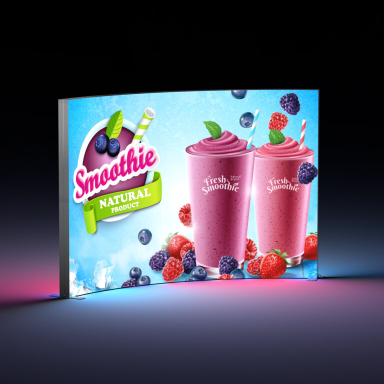 Lightbox Curved Flex Messewand