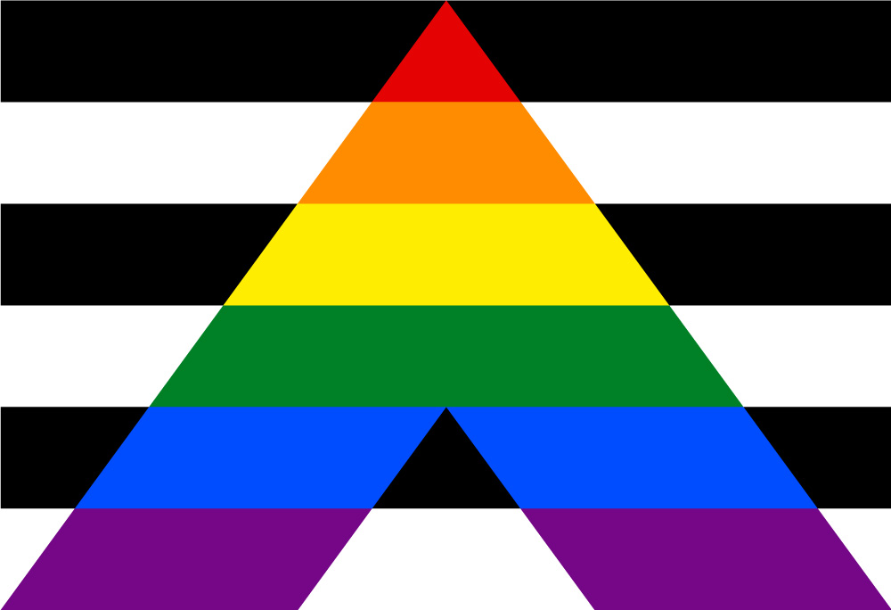 Straight Ally Flagge