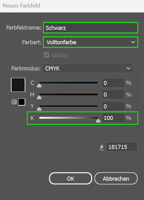Volltonfarbe anlegen in Illustrator - nachher