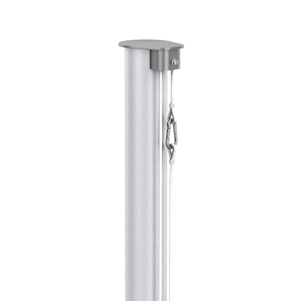 Fahnenmast aus Aluminium, zylindrisch