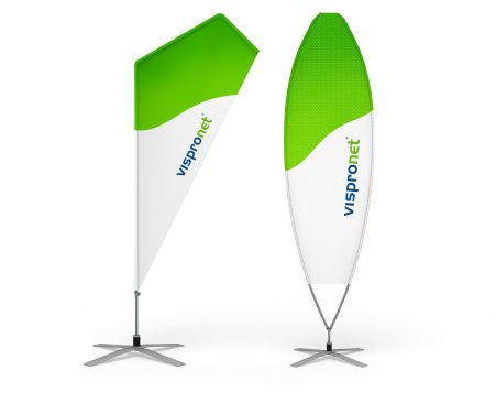 Beachflag Razor und Surfer