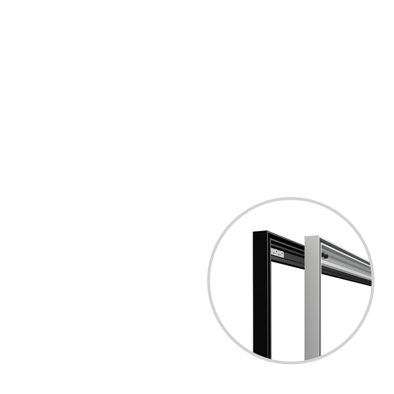 Wandrahmen Q-Frame®, quadratisch, Profil 15 mm