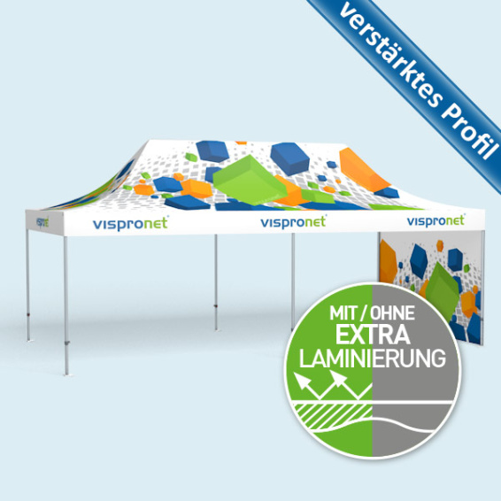 Faltzelt Premium 3 x 6 m mit einer Wand, Breite 4 m