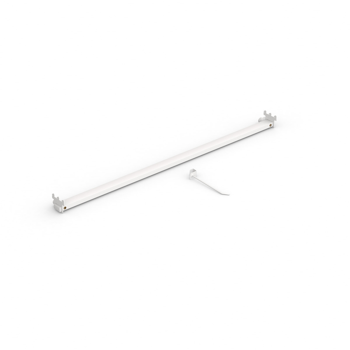 Lieferumfang: Stange für Prospekthalter & Haken 85 cm / Schlitzprofil