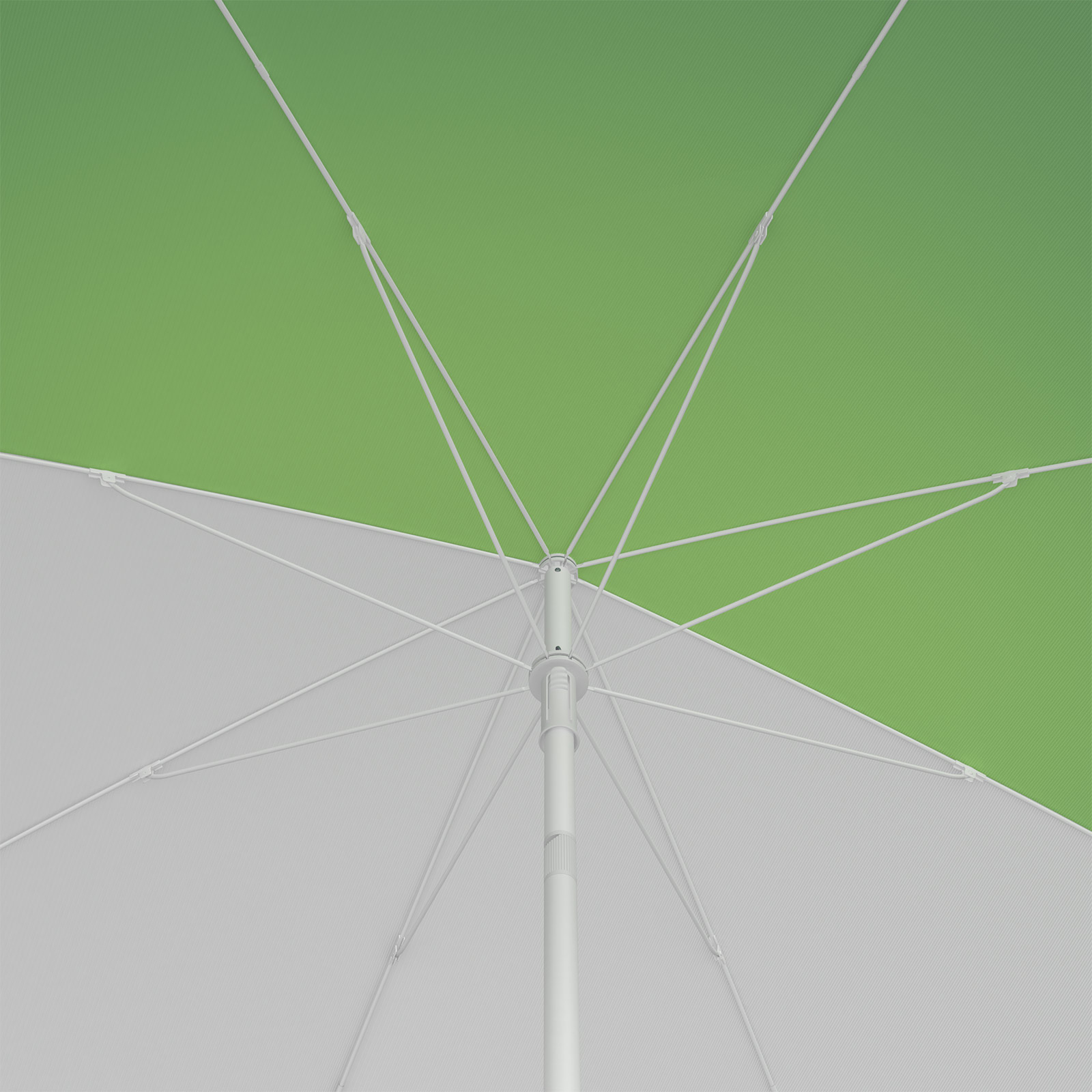 Sonnenschirm / Kleinschirm ø 180 cm, Ansicht von unten
