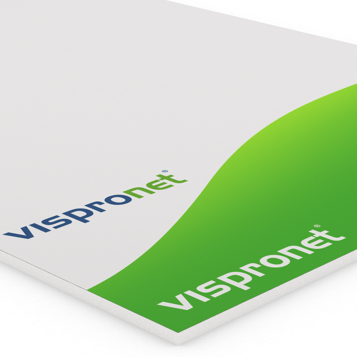 Poster aus Hartschaumplatten, Detail Ecke