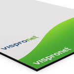 Poster aus Aluminiumverbundplatten, Detail Ecke