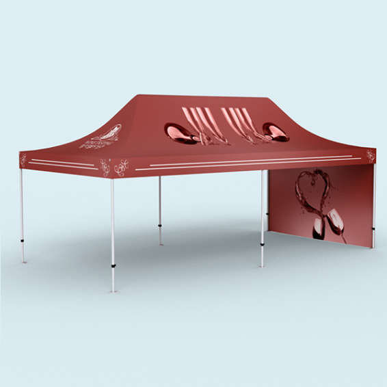 Faltzelt Premium: vollflächig, im Digitaldruck bedruckbar