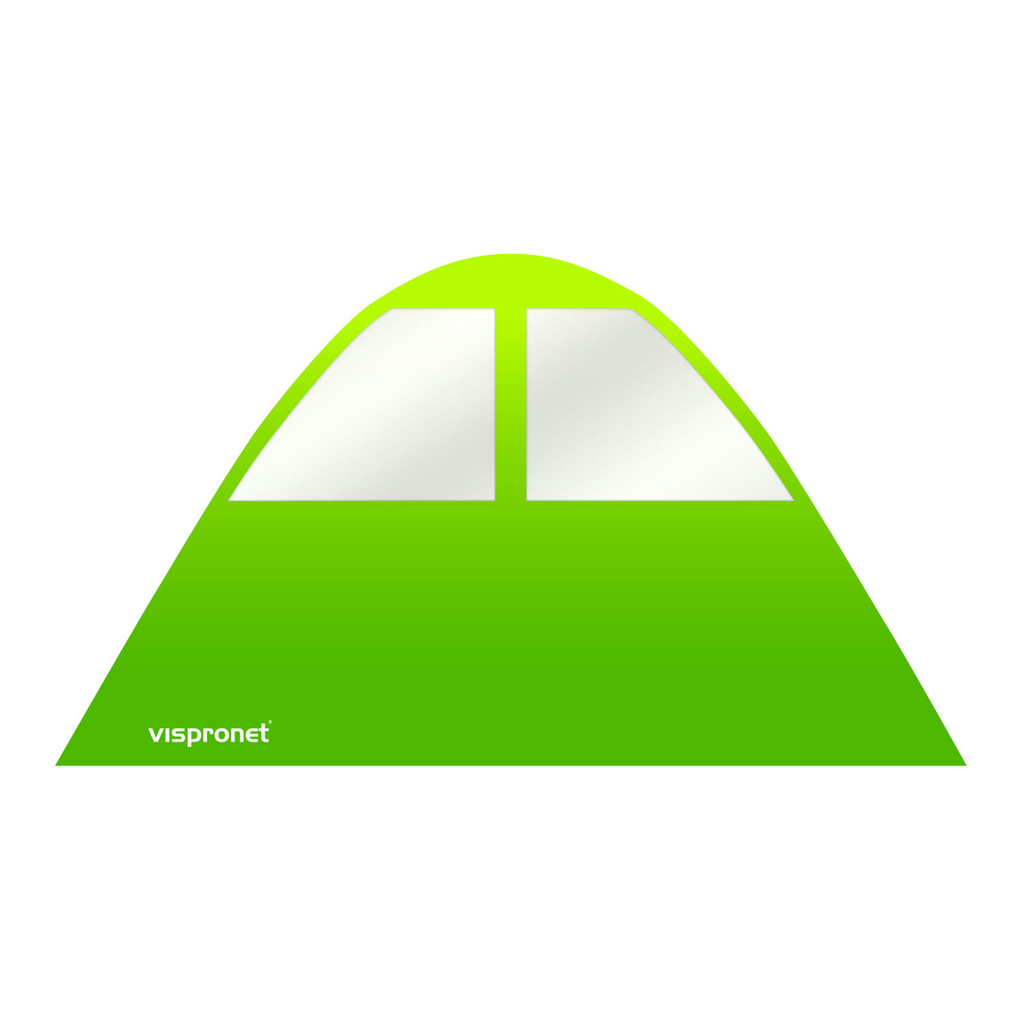 Wand mit Fenster, Trapezform, Sternzelt ø 12 m, mit Druck