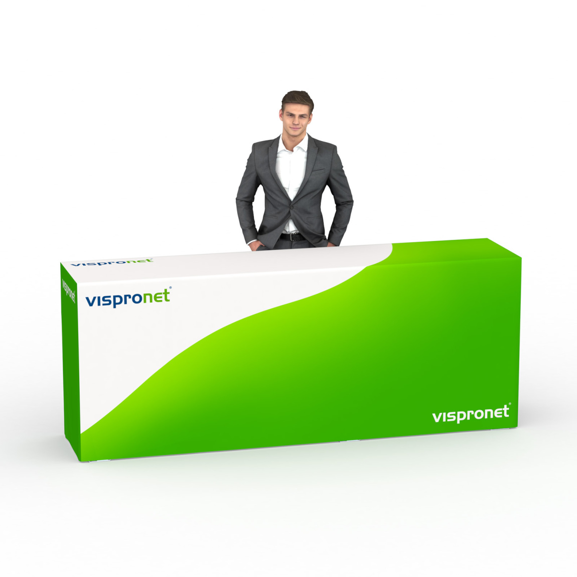 Falttisch Aluminium mit Husse, Rückseite kurz, Falttisch: 250x55 cm  