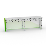 Falttisch Aluminium mit Banderole - Rückseite, Falttisch: 290x55 cm 