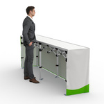 Falttisch Aluminium mit Banderole - Rückseite, Falttisch: 290x55 cm 