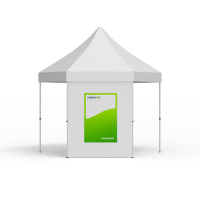 Wechselbanner im Hochformat, für Wände Hexagon, mit Druck