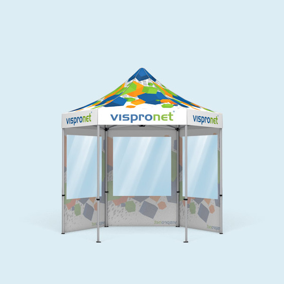 Faltzelt inkl. 3 Wänden mit Panoramafenster