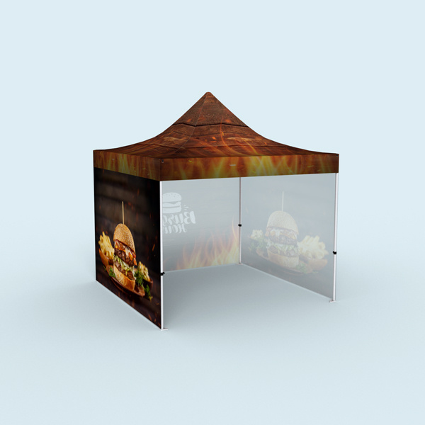 Faltzelt Premium: vollflächig, im Digitaldruck bedruckbar