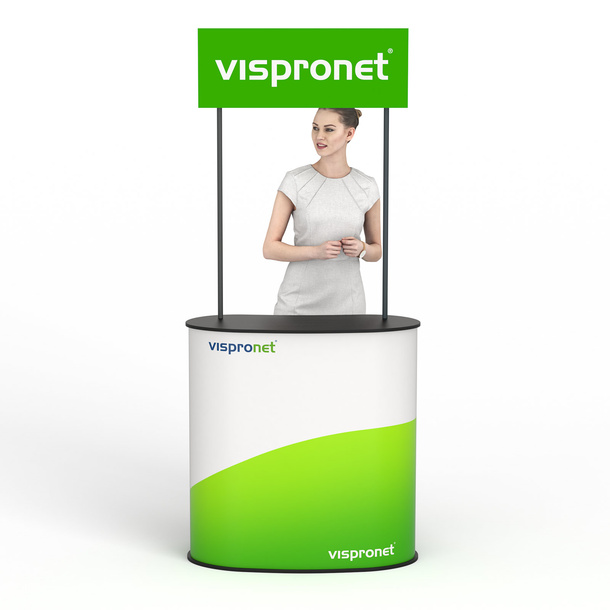 Lamellen Counter mit Topschild, Topschild ein- oder beidseitig bedruckbar