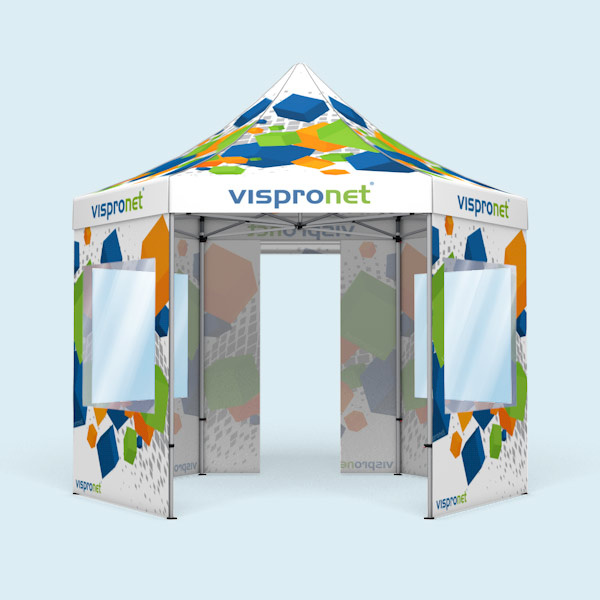 Faltzelt inkl. 1 Wand mit Tür und 4 Wänden mit Panoramafenster