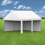 Partyzelt Select 4x4: 1 Zeltseite mit Vollwänden, 1 Giebelseite mit Vollwand