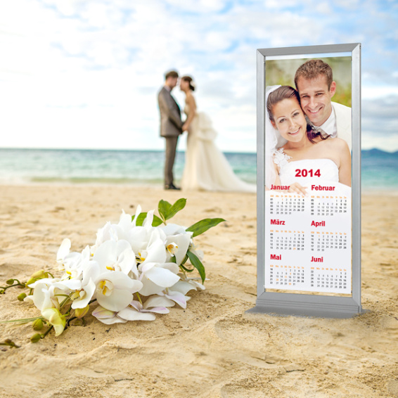 selbst gestaltetes Tischdisplay, als Erinnerung an den schönsten Tag