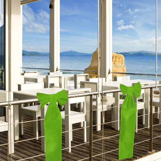 Dekoschleifen XL, als Schmuckelement auf Terrassen und an Geländern