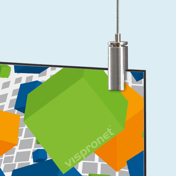 Aluminiumverbundplatte mit Deckenhalter Edelstahl