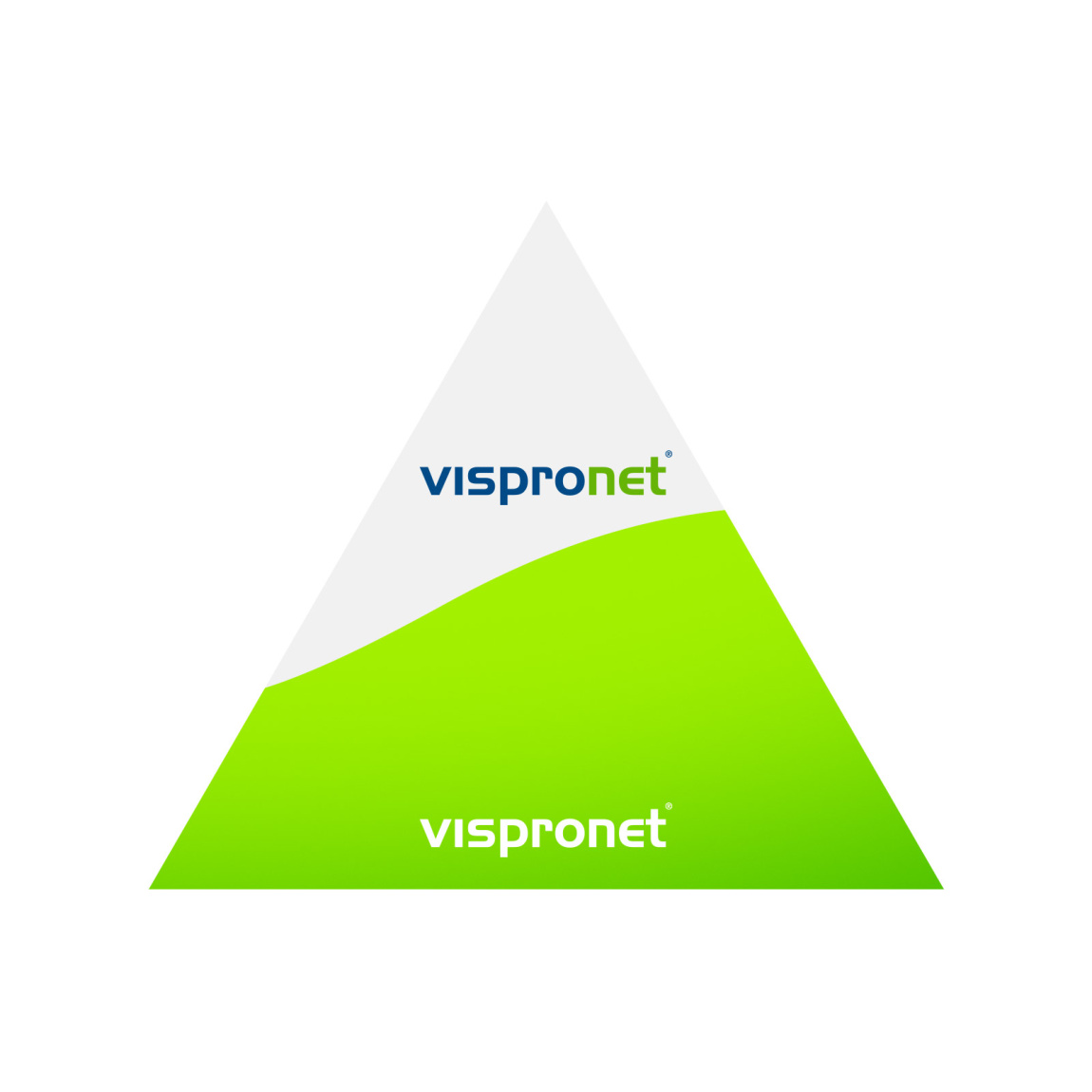 Aufkleber, dreieckig, Spitze nach oben