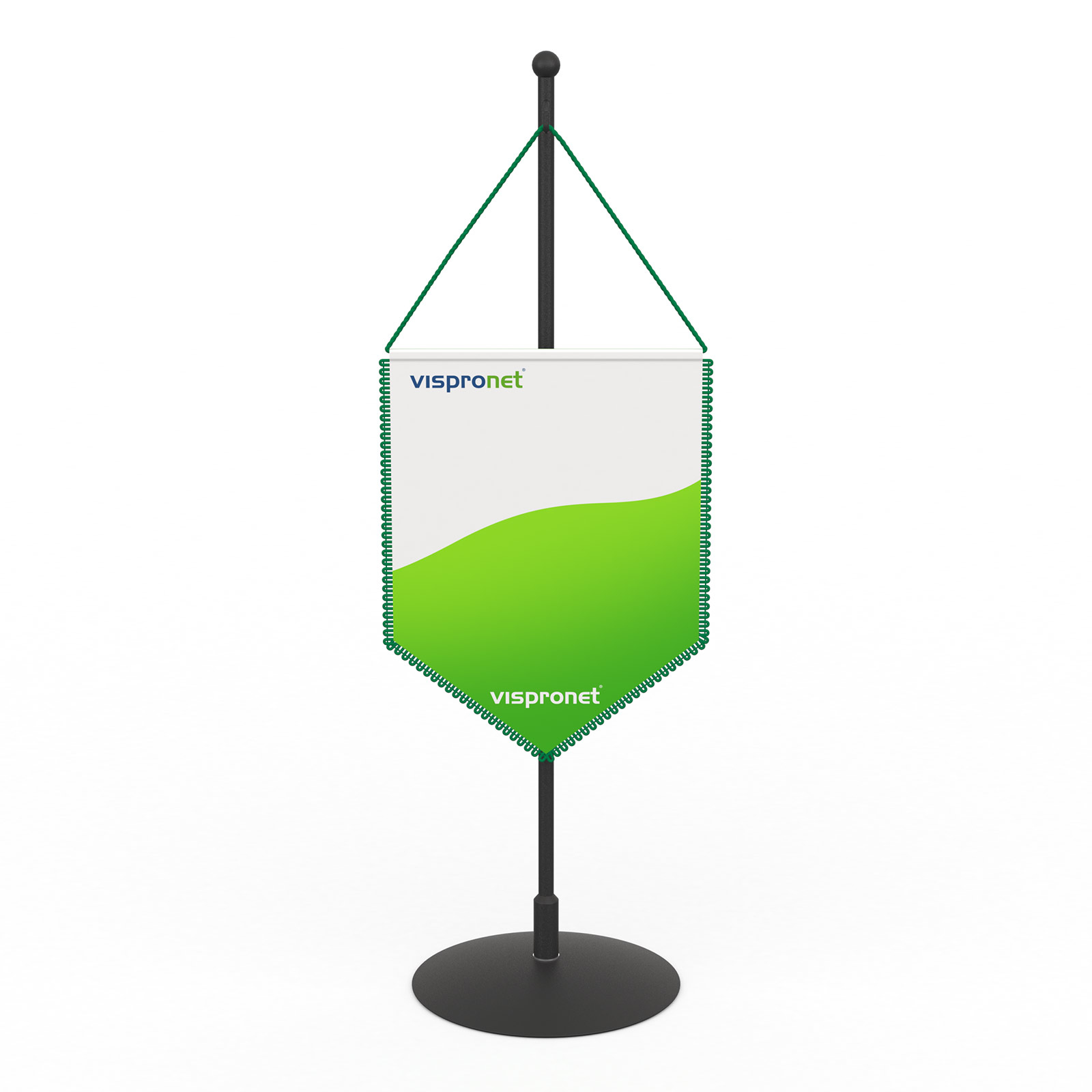 Autobanner 10 x 13 cm, Kordelaufhängung ohne Schlaufe & Abschlusskugeln