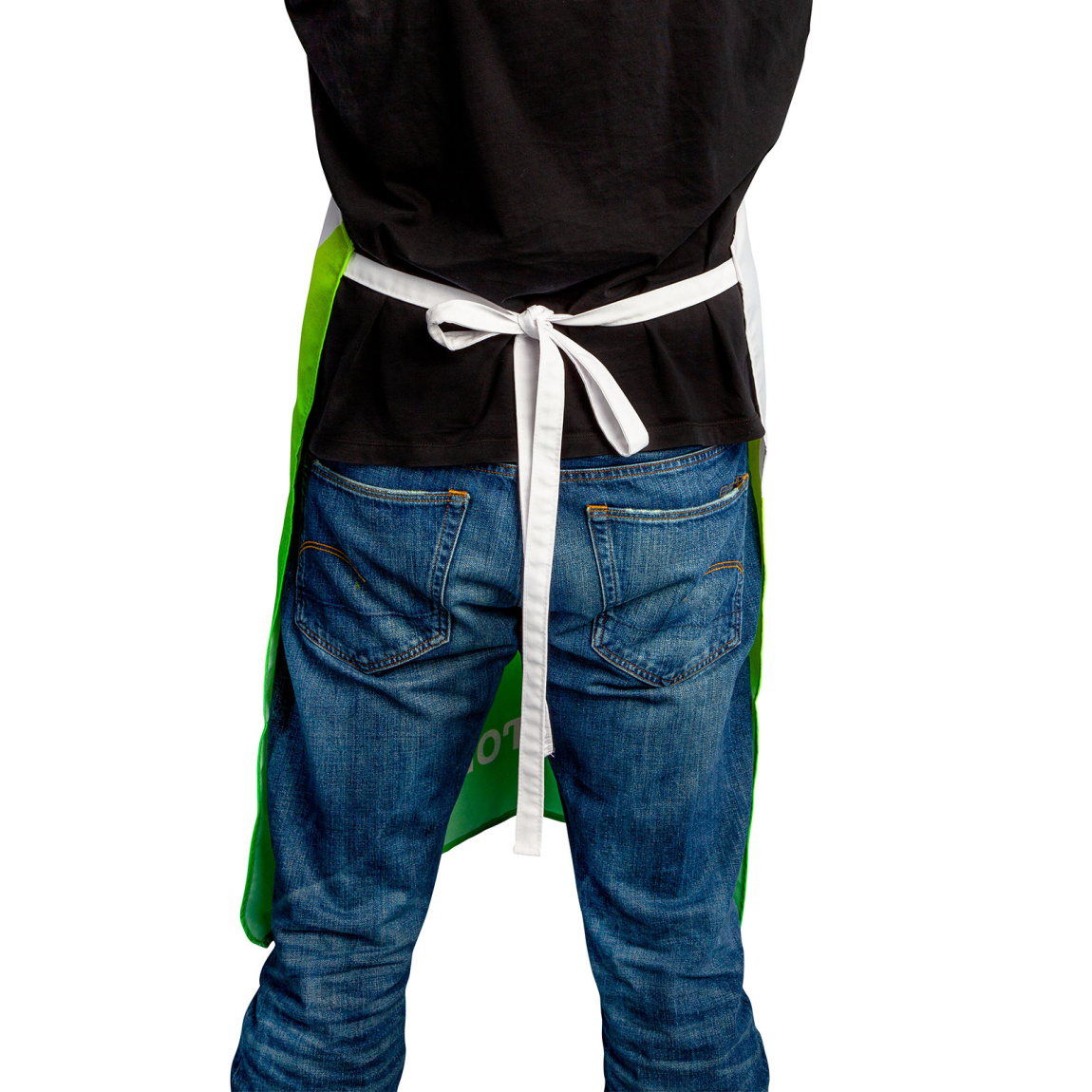 mit praktischen, bedruckten Taillenbändern zum Binden