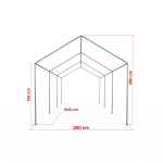 Zeltgestell Partyzelt Basic 3 x 6 m - Maße
