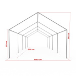Zeltgestell Partyzelt Basic 4 x 8 m - Maße