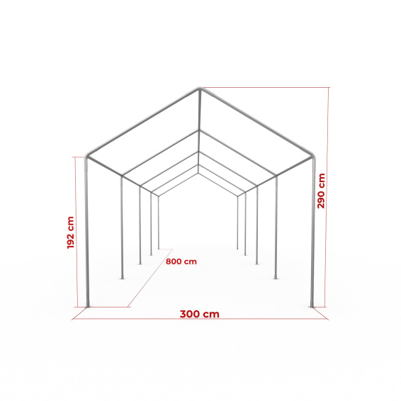 Maße Partyzelt Basic 3x8