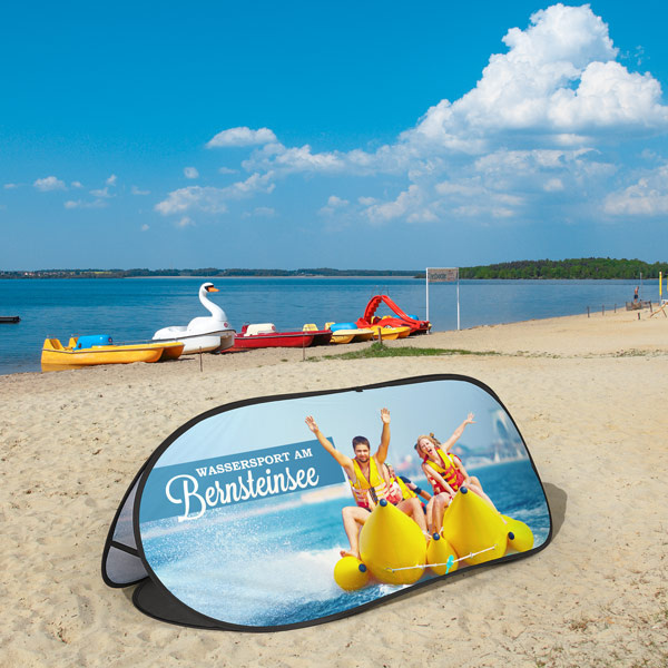 Pop Out Banner als mobiles, saisonales Werbemittel