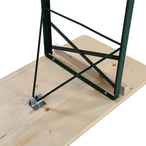 Unterseite der Biertisch, Arretierung Gestell