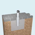 zweiteilige Bodenhülse zum Einbetonieren, Oberteil abschraubbar