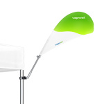 Faltpavillon Select mit Fahnenhalter 30° und Bowflag® Basic