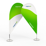 Bowflag® T, doppellagig, mit gleichen oder unterschiedlichen Motiven gestaltbar