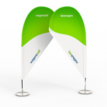 Bowflag® T, einlagig, mit spiegelverkehrtem Durchdruck auf der Rückseite
