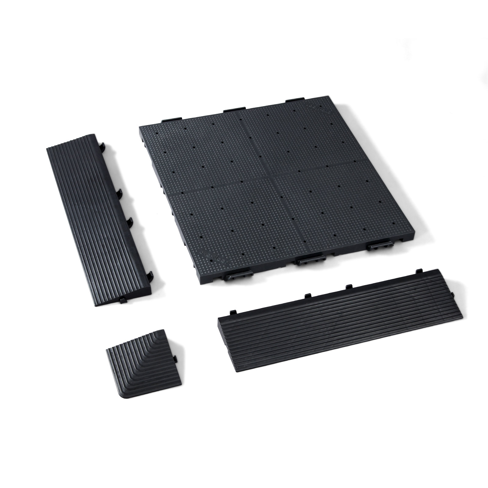 Ecke, komplettierbar mit Rampen und Bodenplatten
