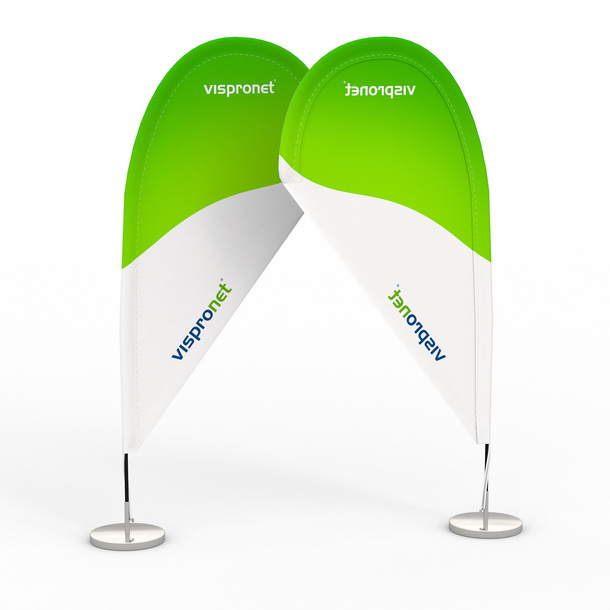 Bowflag® T, einlagig, mit spiegelverkehrtem Durchdruck auf der Rückseite