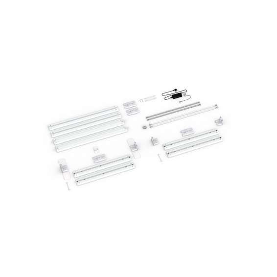 Lieferumfang: freistehende Variante, Systembreite 200cm, Systemhöhe 250cm