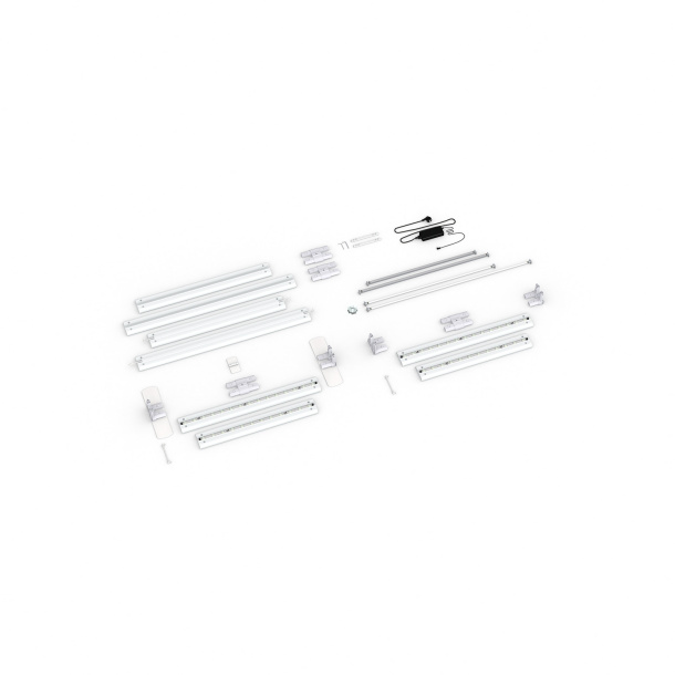 Lieferumfang: freistehende Variante, Systembreite 185cm, Systemhöhe 225cm